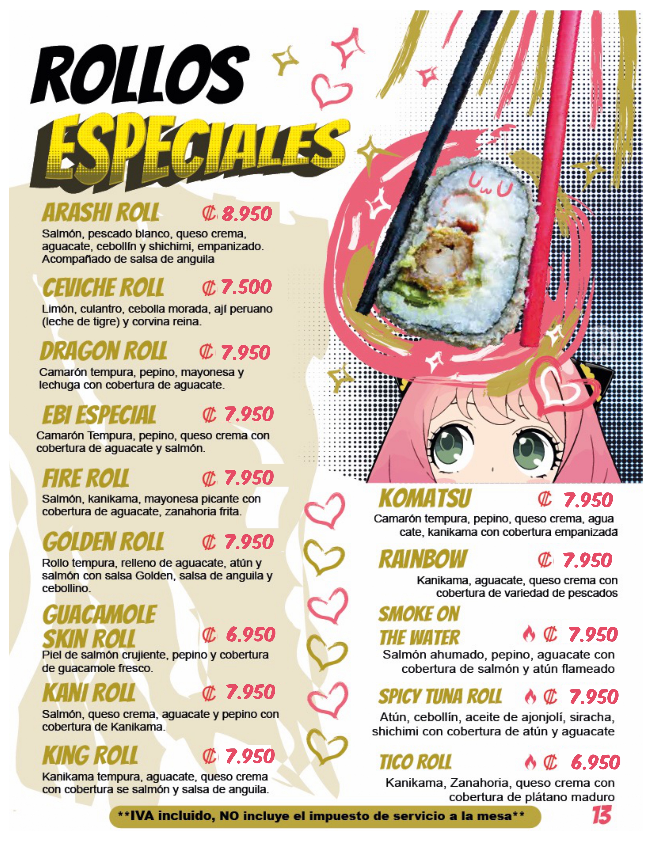 Menu page 13