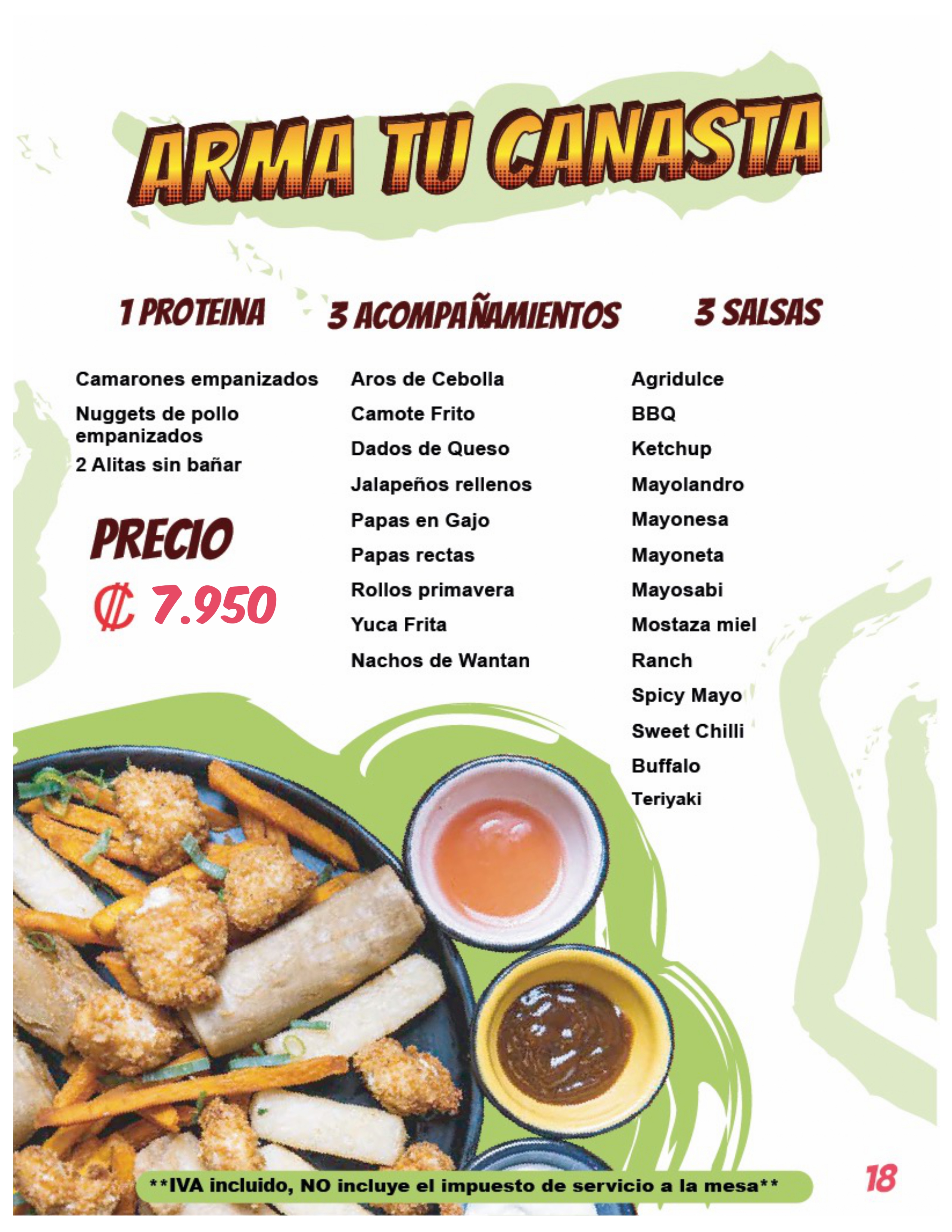 Menu page 18