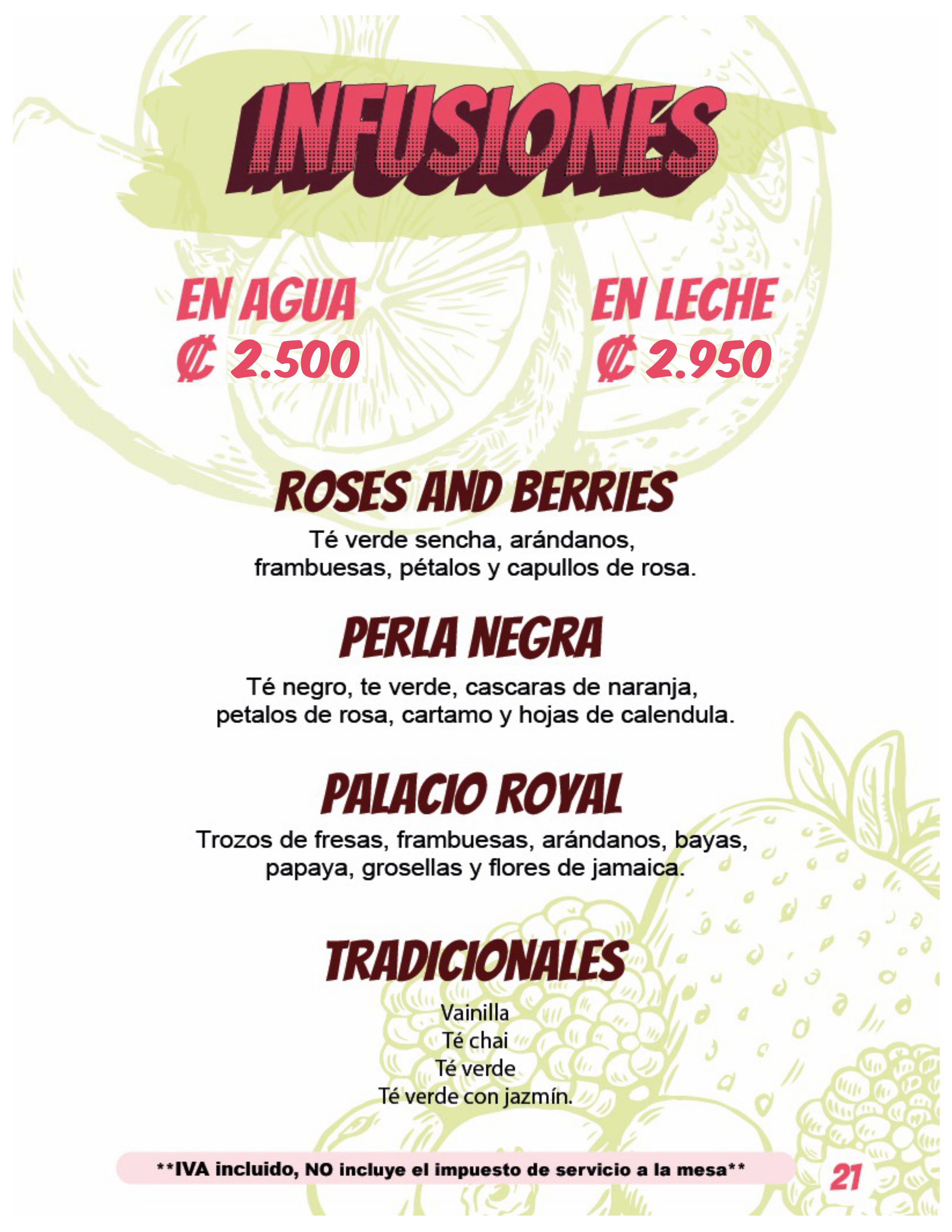 Menu page 20