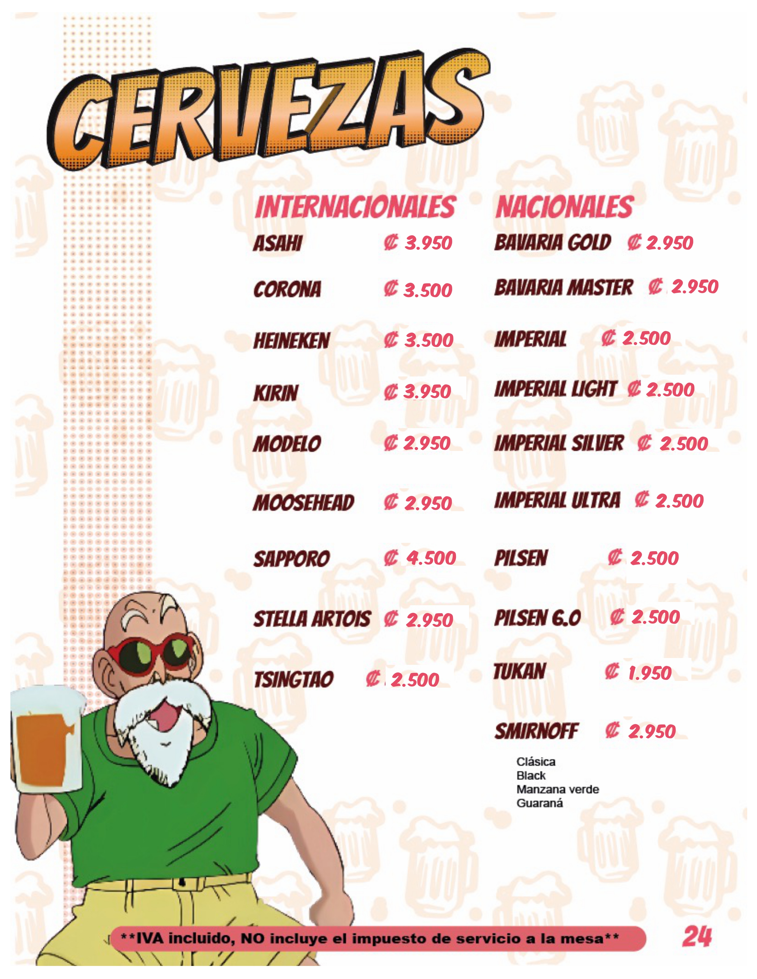 Menu page 23
