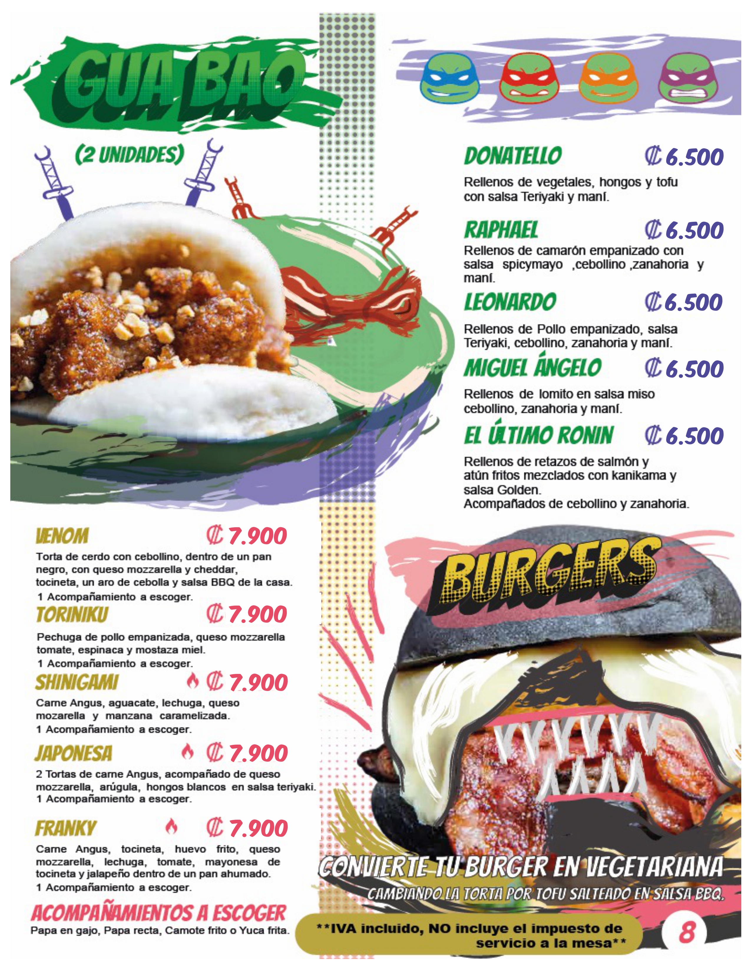 Menu page 8